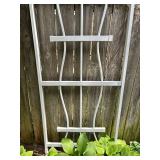 White Metal Garden Trellis 28 X 79 in #2 (Lots 118, 120, & 121 are Matching)