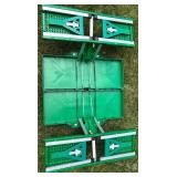 Green Folding Picnic Table With Benches