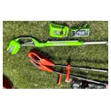 Black & Decker GrassHog Trimmers, Green Cordless Trimmer & Chargers Mixed Lot