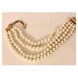 Godinger Silver Art Jewelry Casket With Costume Faux Pearl Necklace