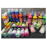 Acrylic & Fabric Paint Bottle Mixed Lot