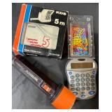 Office Supply Mixed Lot - Staplers, Punch, File Sorter & Calculator