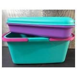 New Plastic Storage Tote With Nested Containers