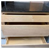 Black Granite-Top Wood Dresser Cabinet 36 X 25 X 36 in - (Lots 170 and 171 are coordinating)