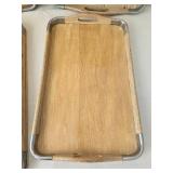 Vintage MCM Woodpecker Wood Ware Serving Tray Set (Lot of 4)