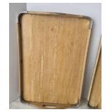 Vintage MCM Woodpecker Wood Ware Serving Tray Set (Lot of 4)