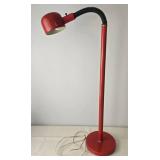 Vintage ALSY Mid Century Modern Red Gooseneck Floor Lamp
