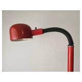 Vintage ALSY Mid Century Modern Red Gooseneck Floor Lamp