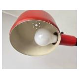 Vintage ALSY Mid Century Modern Red Gooseneck Floor Lamp