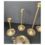Vintage Brass Candlesticks & Candle Holders (Lot of 8)