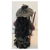 Halloween Decor Mixed Lot With Paper Mache Witch, Ghost Candle & Pumpkin Plate