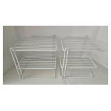 Vintage Kitchen Storage Racks, 3 Apple Containers & One Cup Sifter