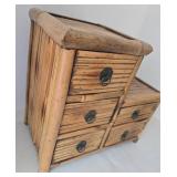 Bamboo 5-Drawer Desktop Storage Chest