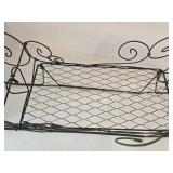 Antique Scrollwork Wire Hat Stand, Wall Plant Holder, & Holiday Sleigh