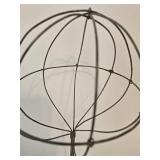 Antique Scrollwork Wire Hat Stand, Wall Plant Holder, & Holiday Sleigh