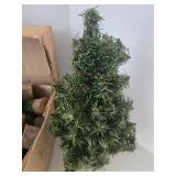 Mini Faux Pine Village and Table Trees (Lot of 26)