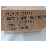 Mini Faux Pine Village and Table Trees (Lot of 26)