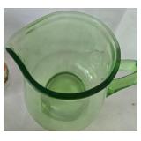 Frigidaire & Green Glass Pitchers & Strawberry Themed Glass Pieces