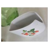 Frigidaire & Green Glass Pitchers & Strawberry Themed Glass Pieces