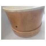 Antique Military Snare Drum Wood Shell w/American Flag Shield