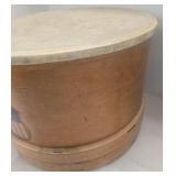 Antique Military Snare Drum Wood Shell w/American Flag Shield
