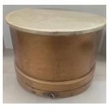 Antique Military Snare Drum Wood Shell w/American Flag Shield