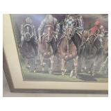 Vintage 1992 the Ashland Stakes Keeneland Horse Racing Print Framed