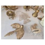Mixed Holiday Ornament Assortment With Carlon Candles & Brass Lamps