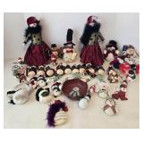 Christmas Snowman Ornament Mixed Lot