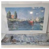 Claude Monet Portal Posters (Lot of 2) - Red Boats & Les Barques
