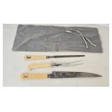 Vintage Lee Monogrammed Carving Set