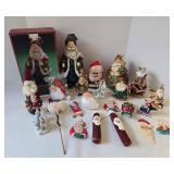 Christmas Santa Ornament Mixed Lot - Vintage Russ Berrie Santa