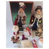 Christmas Santa Ornament Mixed Lot - Vintage Russ Berrie Santa
