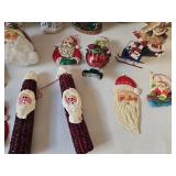 Christmas Santa Ornament Mixed Lot - Vintage Russ Berrie Santa