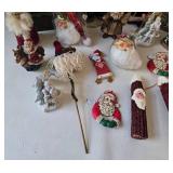 Christmas Santa Ornament Mixed Lot - Vintage Russ Berrie Santa