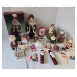 Christmas Santa Ornament Mixed Lot - Vintage Russ Berrie Santa