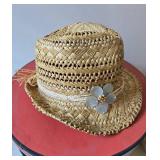 Lot of 5 Straw & Fedora Hats w/Peck & Peck Hat Box