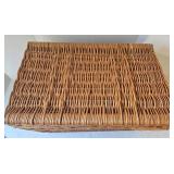 Vintage French Wicker Storage Chest w/Lid