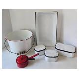 Vintage Enamelware Kitchen Lot (Lot of 6)