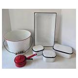 Vintage Enamelware Kitchen Lot (Lot of 6)