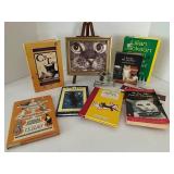 Cat Book Collection With Framed Art & Sun Catcher Mixed Lot