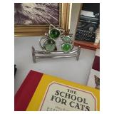 Cat Book Collection With Framed Art & Sun Catcher Mixed Lot
