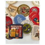 MCM Bar Memorabilia Lot With Uptown Minneapolis Glasses & Thermo Serv Gold Ice Bucket & Collectible Bar Coasters