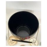 MCM Bar Memorabilia Lot With Uptown Minneapolis Glasses & Thermo Serv Gold Ice Bucket & Collectible Bar Coasters