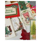 Vintage Collectible Mixed Lot of Cards, Christmas, Mini Notes & Gift Tags, New unused and old