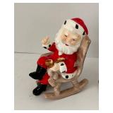 Vintage Lefton Santa & Mrs. Claus Rocking Figurines (Pair)