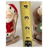 Vintage Lefton Santa & Mrs. Claus Rocking Figurines (Pair)