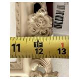 Syroco Ornate Floral Frames- one a mirror (Lot of 2)