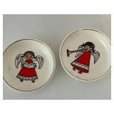 Angel Bell Figurine With Two Angel Bowls & one ornament