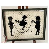 Victorian Silhouette Decor Mixed Lot With Swiss Army Knife